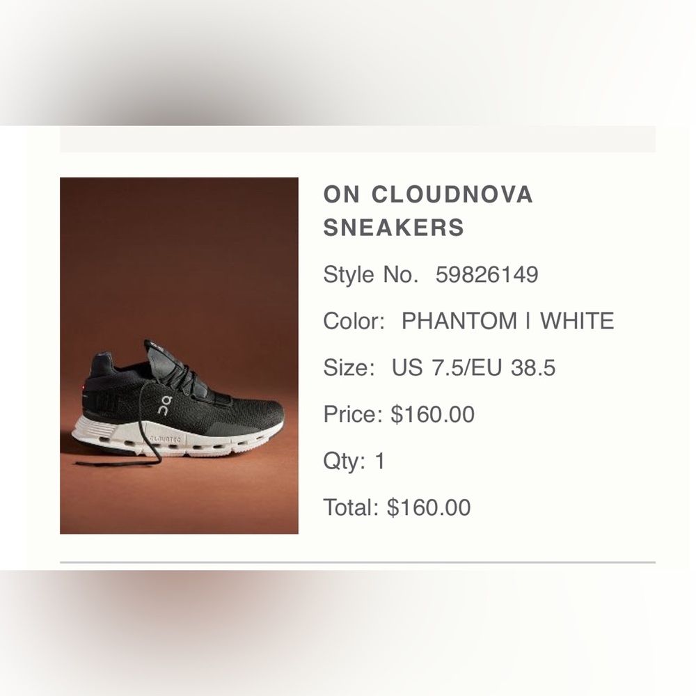 On Running Cloudnova Sneakers - Phantom White